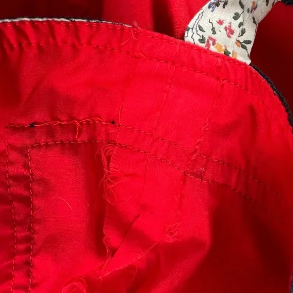 Vintage Cottagecore Tiered Floral Lace Milkmaid Alps German Peasant Midi Dress - Picture 8 of 11